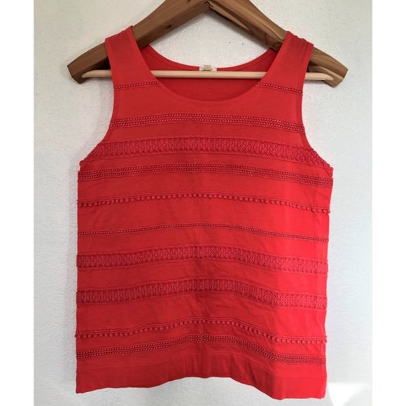 J. Crew Tops - J.Crew Embroidered Textured Tank Top